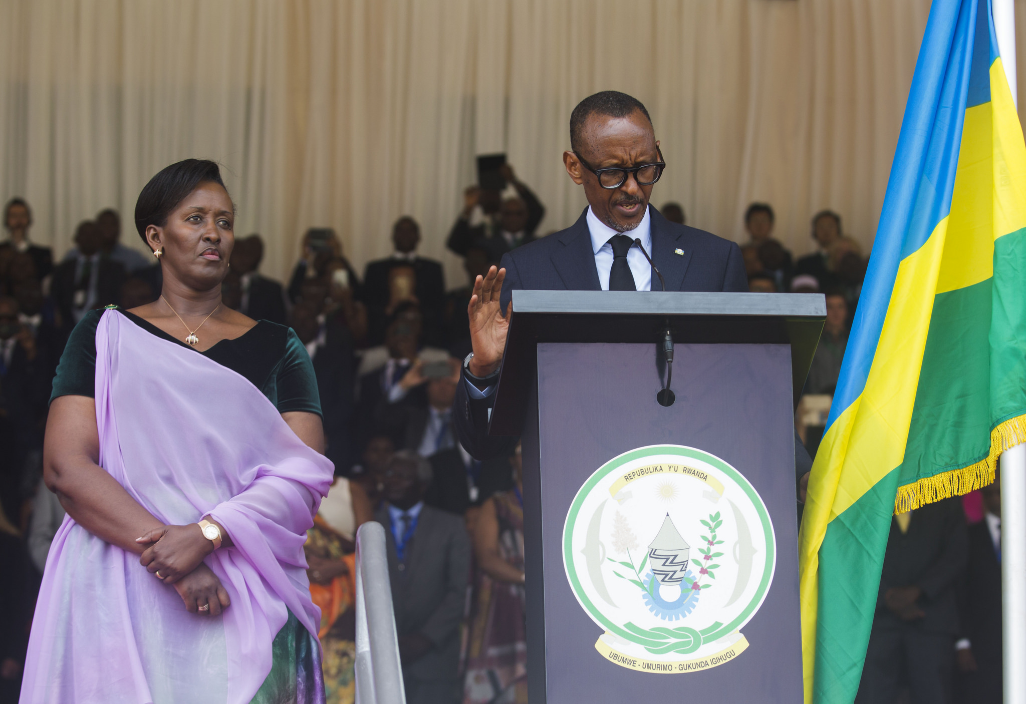 RWANDA: PRESIDENT KAGAME WINS ELECTION; HEADS OF STATE ATTEND SWEARING-IN CEREMONY FOR FOURTH TERM