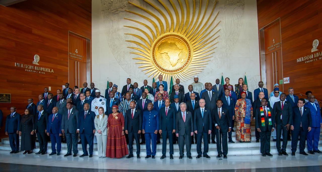 Family photo of the Heads of State and Government of the African Union - 14th February 2026
